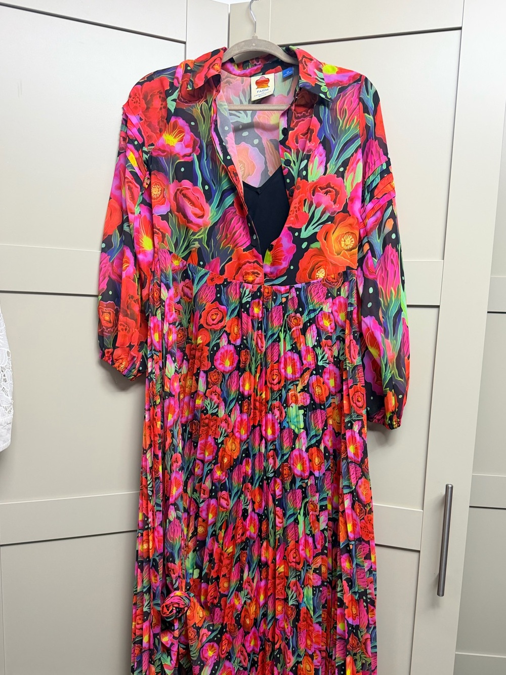 FARM RIO Colorful Floral Maxi Dress - Bright Multicolor WOMENS XS